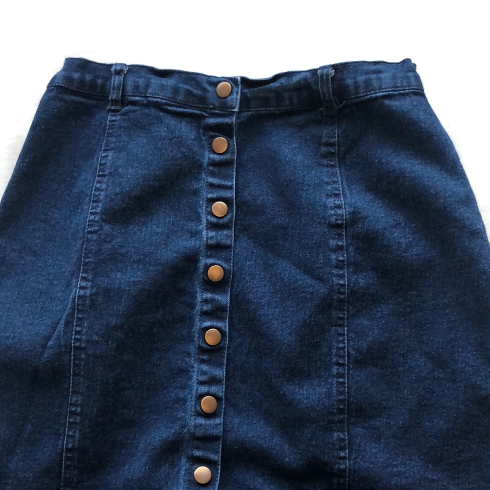 Jean Button Up Skirt